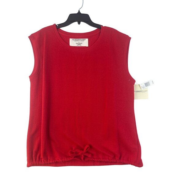 The Sweatshirt Project NWT Red Sleeveless Pullover Tank Top Large Holidays - Picture 5 of 8